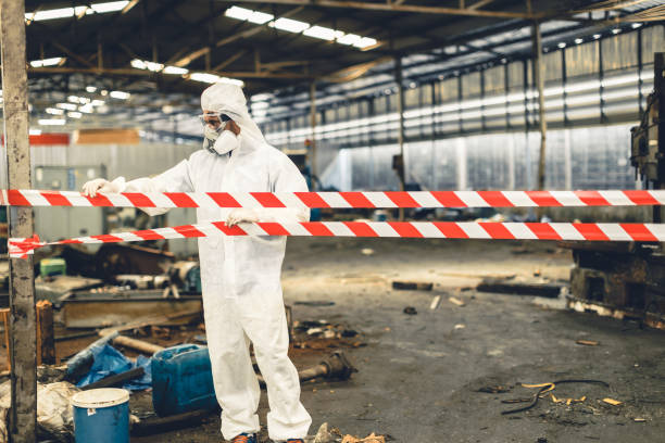 Professional Sewage Cleanup technician working in Taholah, WA